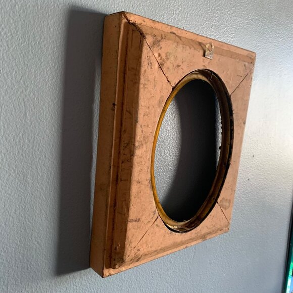 Stunning Antique Ornate Gold Oval Frame With Black Matte Finish Attic Find - Picture 6 of 12